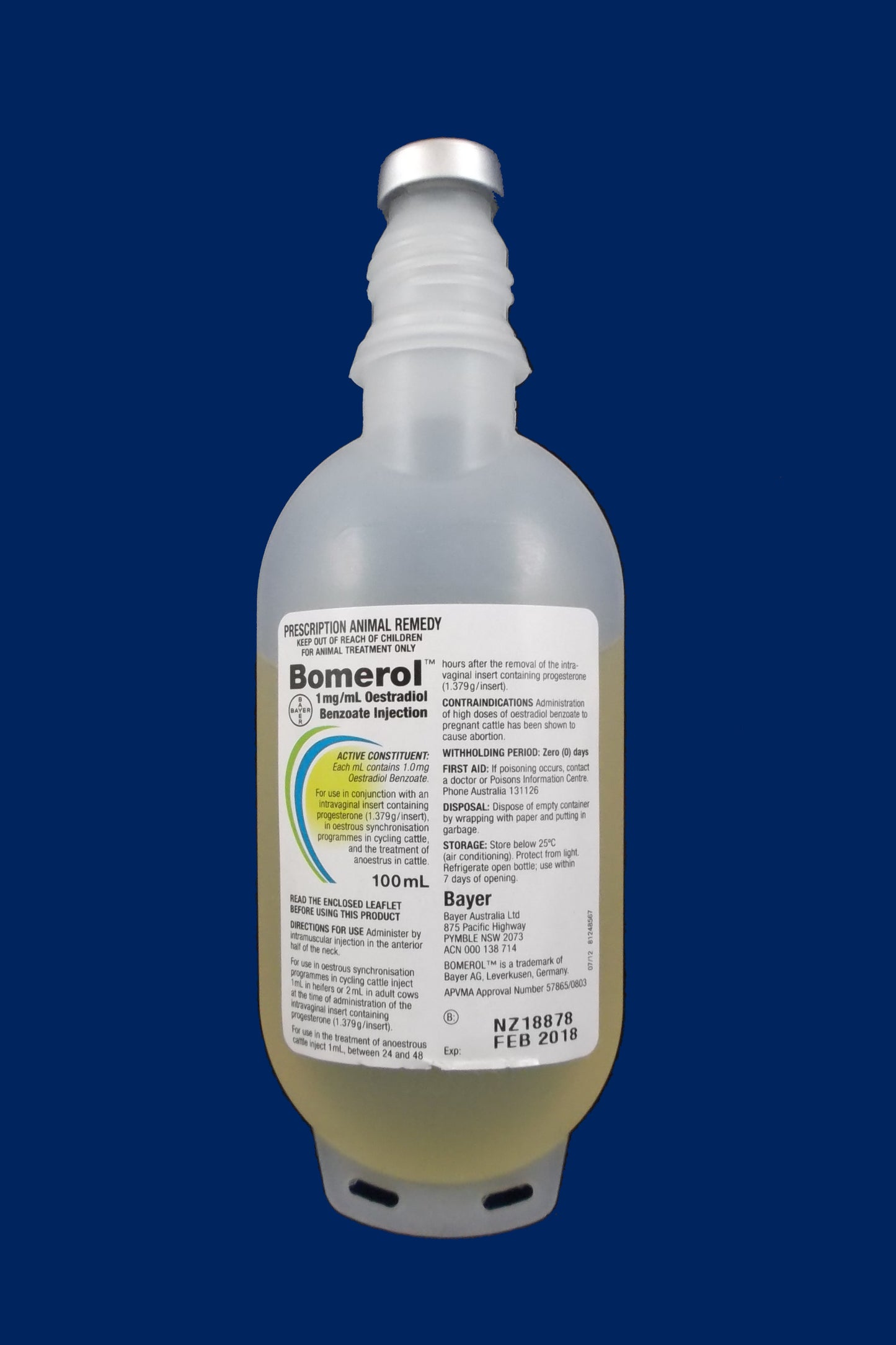 Bomerol 1mg/ml Oestradiol 100ml - VET ONLY
